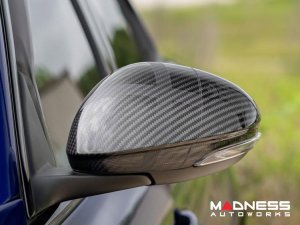 Alfa Romeo Giulia Mirror Covers - Carbon Fiber - Full Replacements - Alfa Romeo Theme